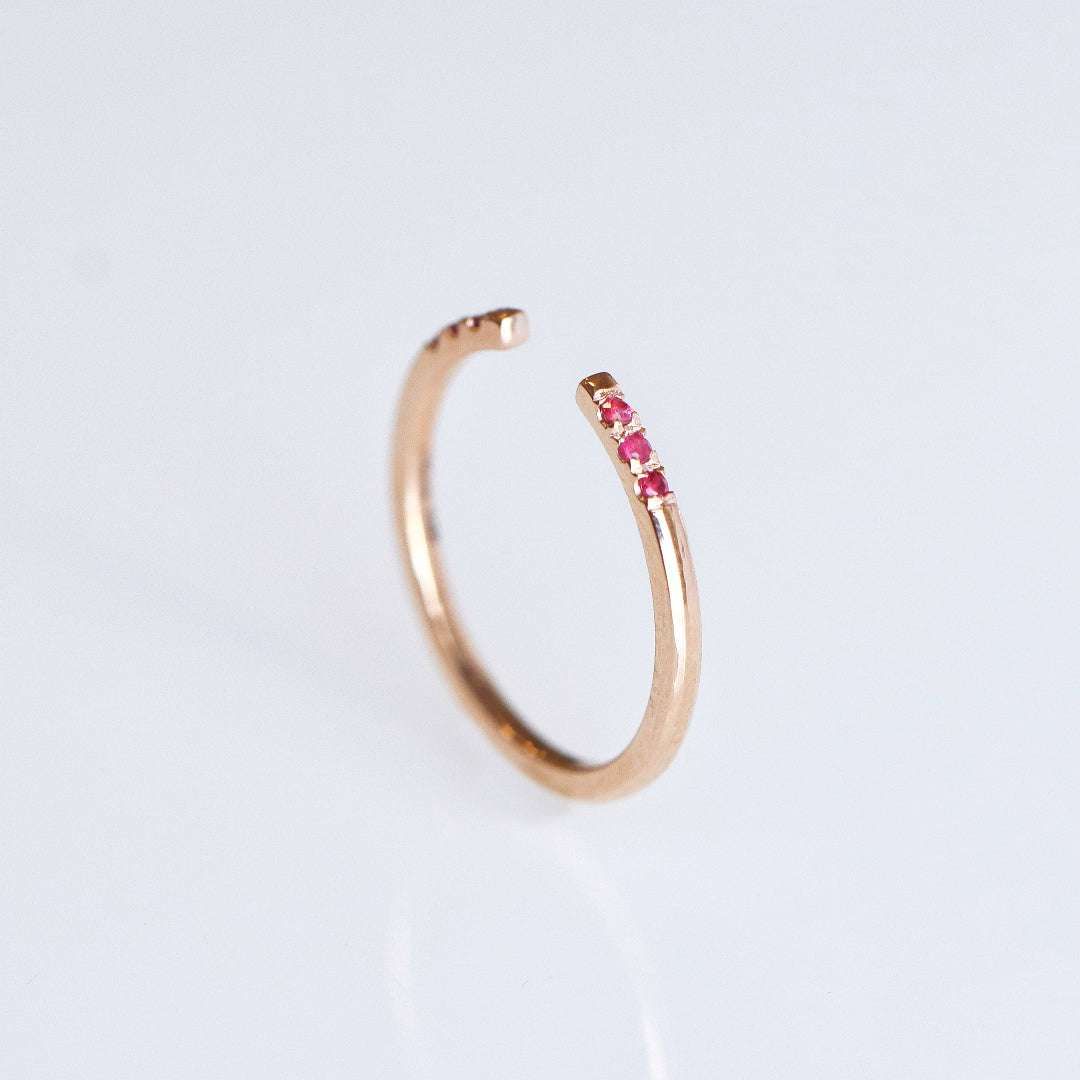 Open Ruby Ring Square