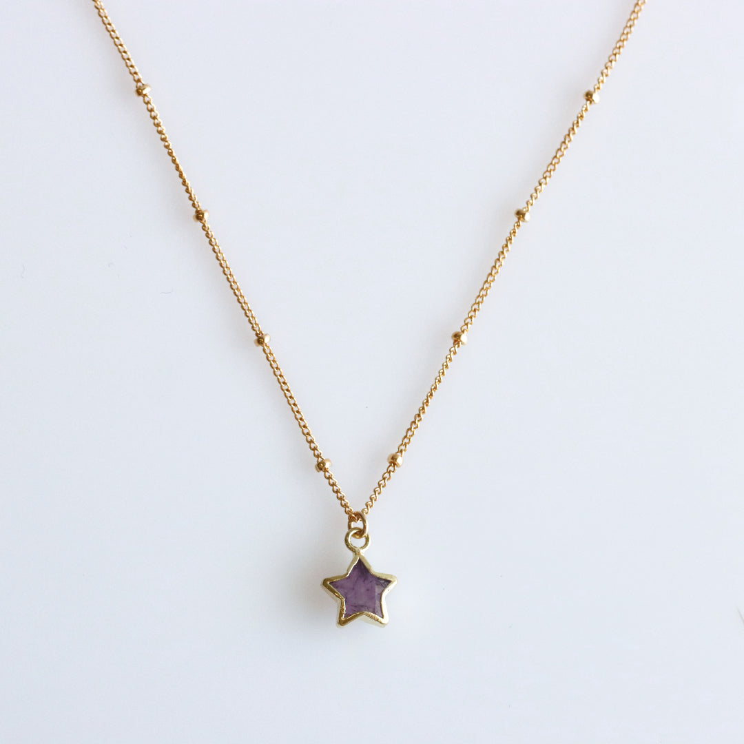 Star Burst Amethyst Necklace