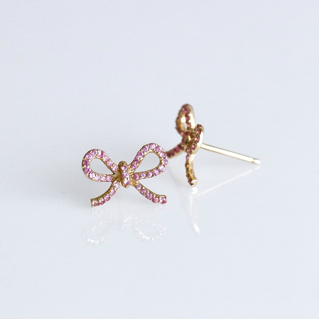 Sapphire Bow Stud