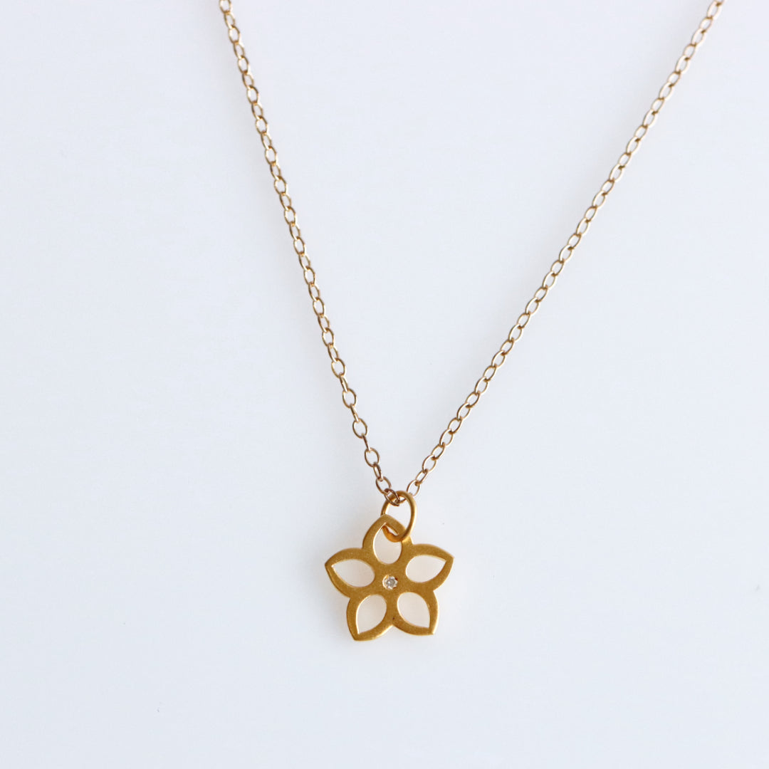 Vermeil Flower Necklace