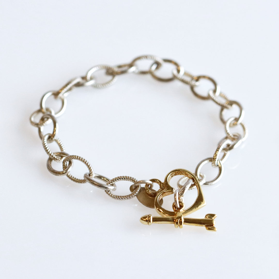 Heart Toggle Chain Bracelet