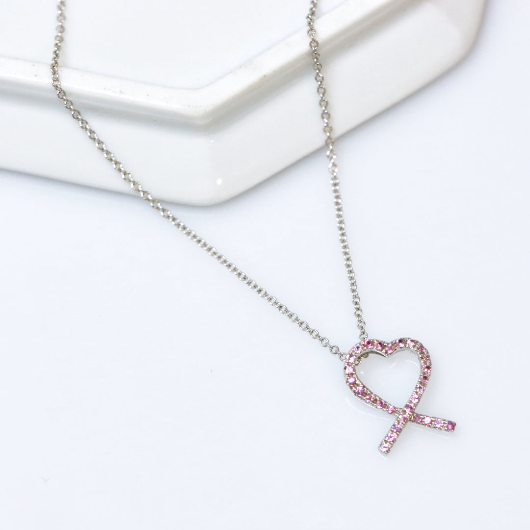 Heart Ribbon Necklace