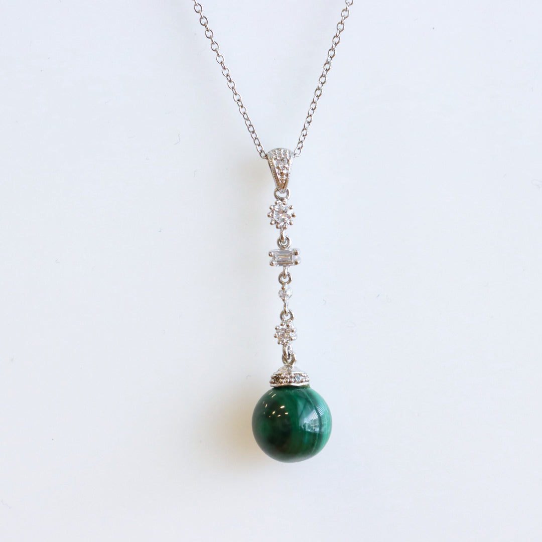 Malachite Romance Silver Necklace