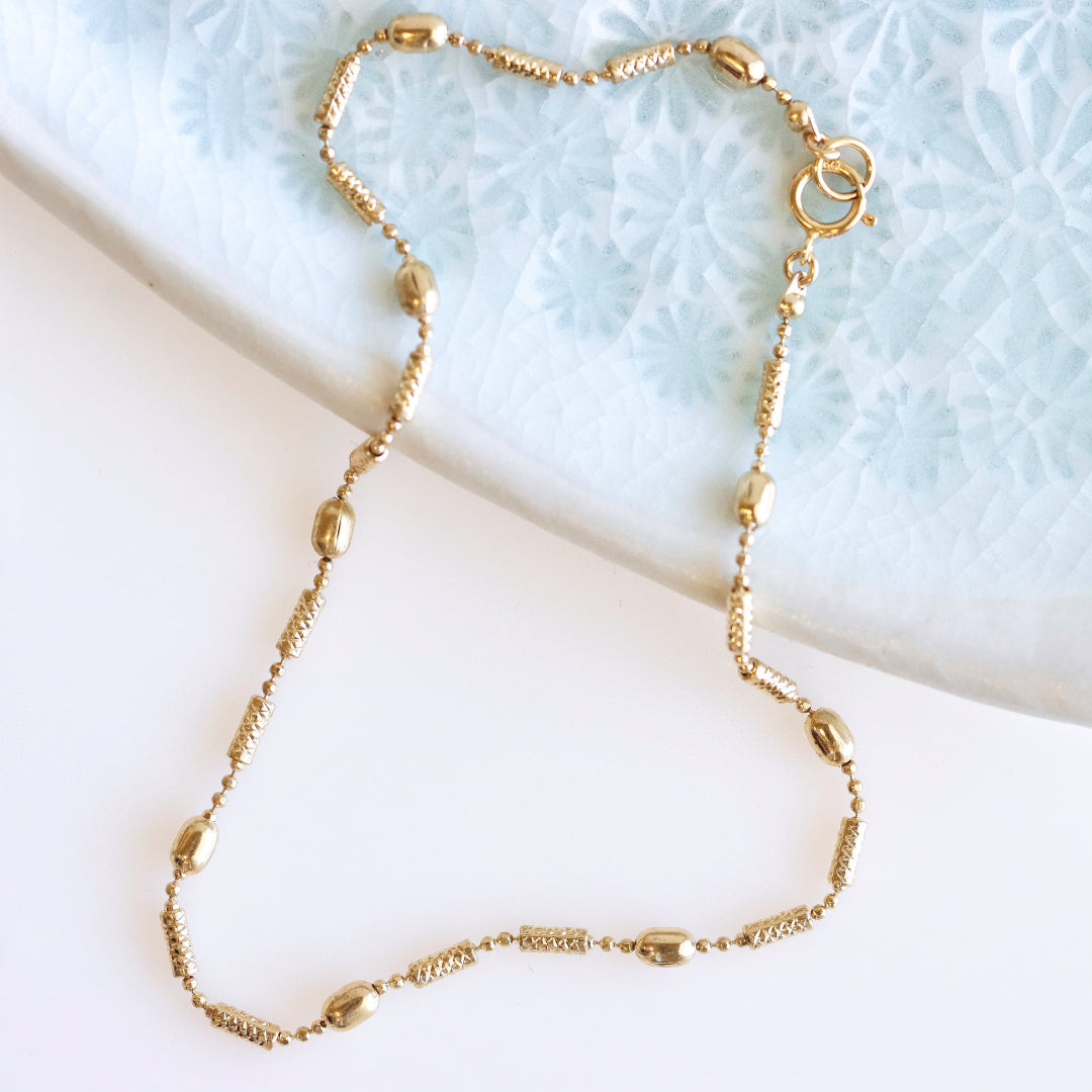 Pallini III Silver Anklet