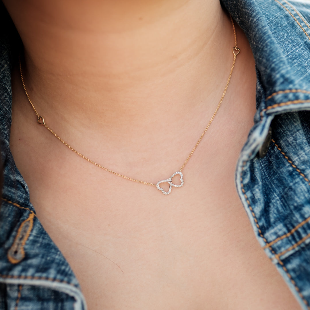 Diamond Heart Eternity Necklace