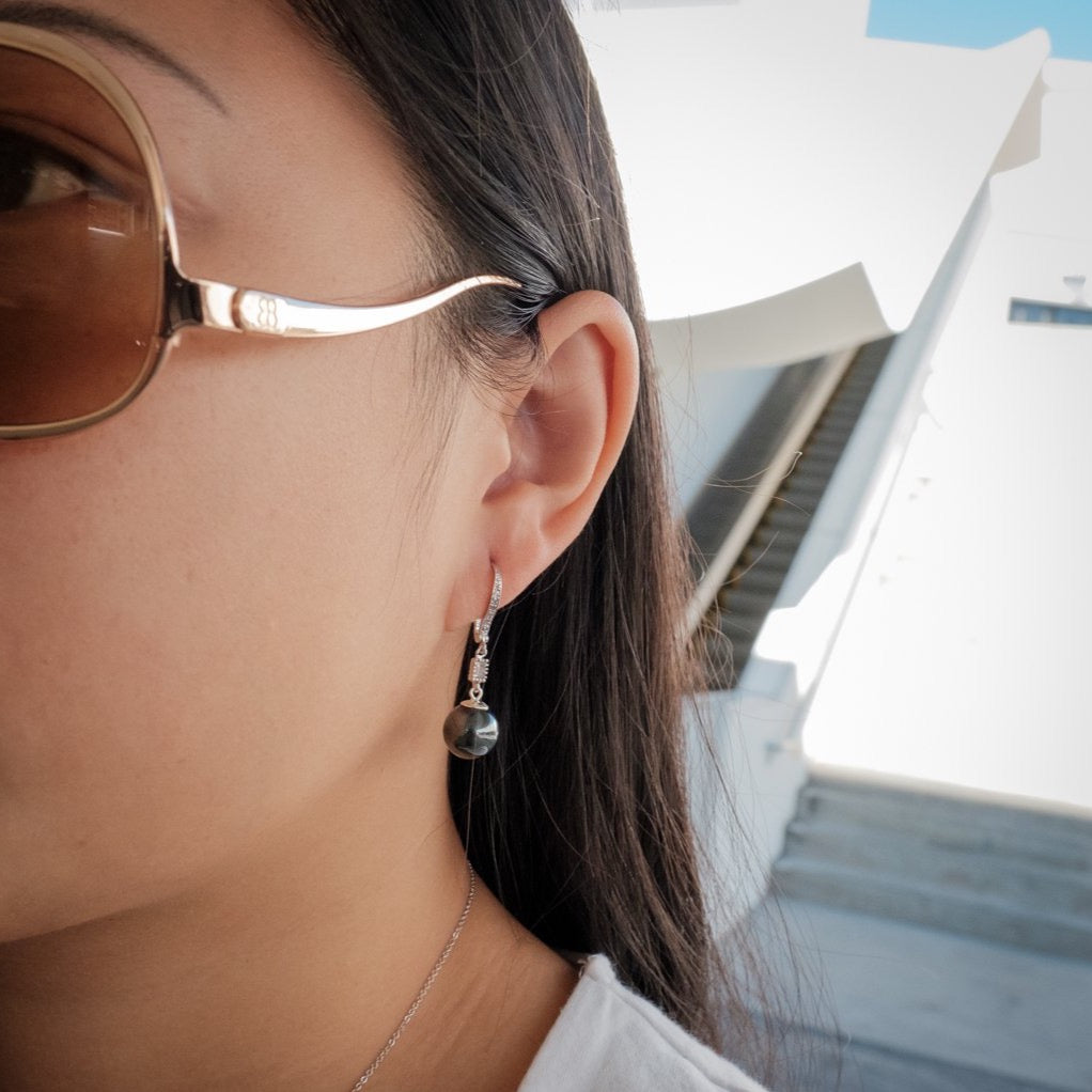 Hematite Drop Earrings