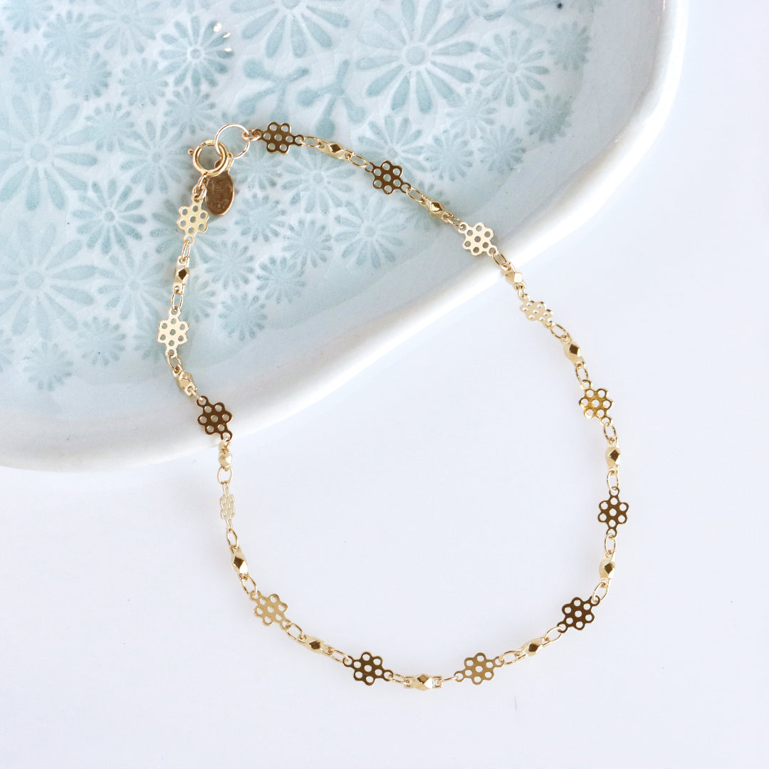 Daisy Anklet Gold