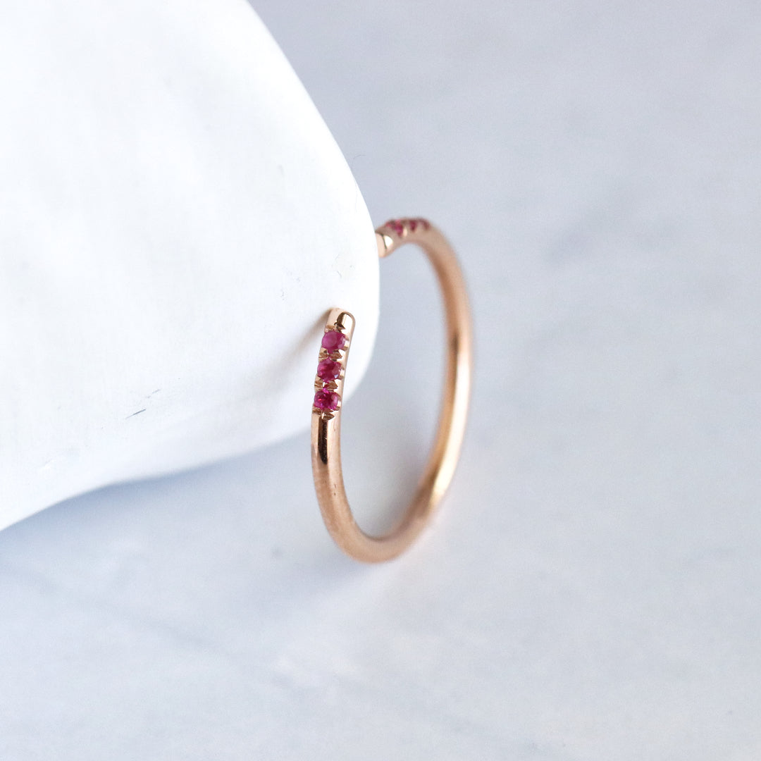 Open Ruby Ring Round