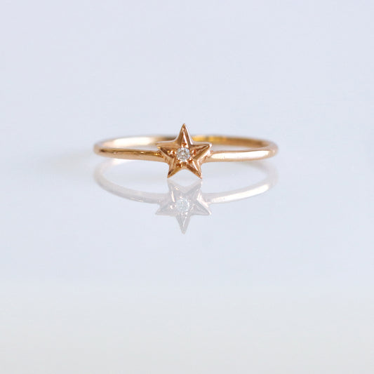 Star Diamond Ring Rose Gold