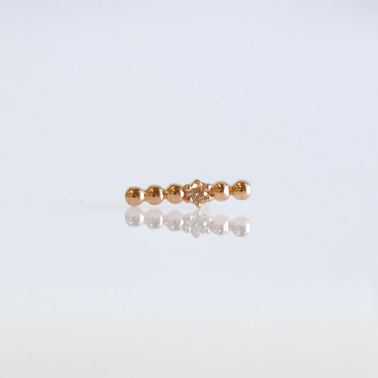 Dot Diamond Bar Stud 14kr