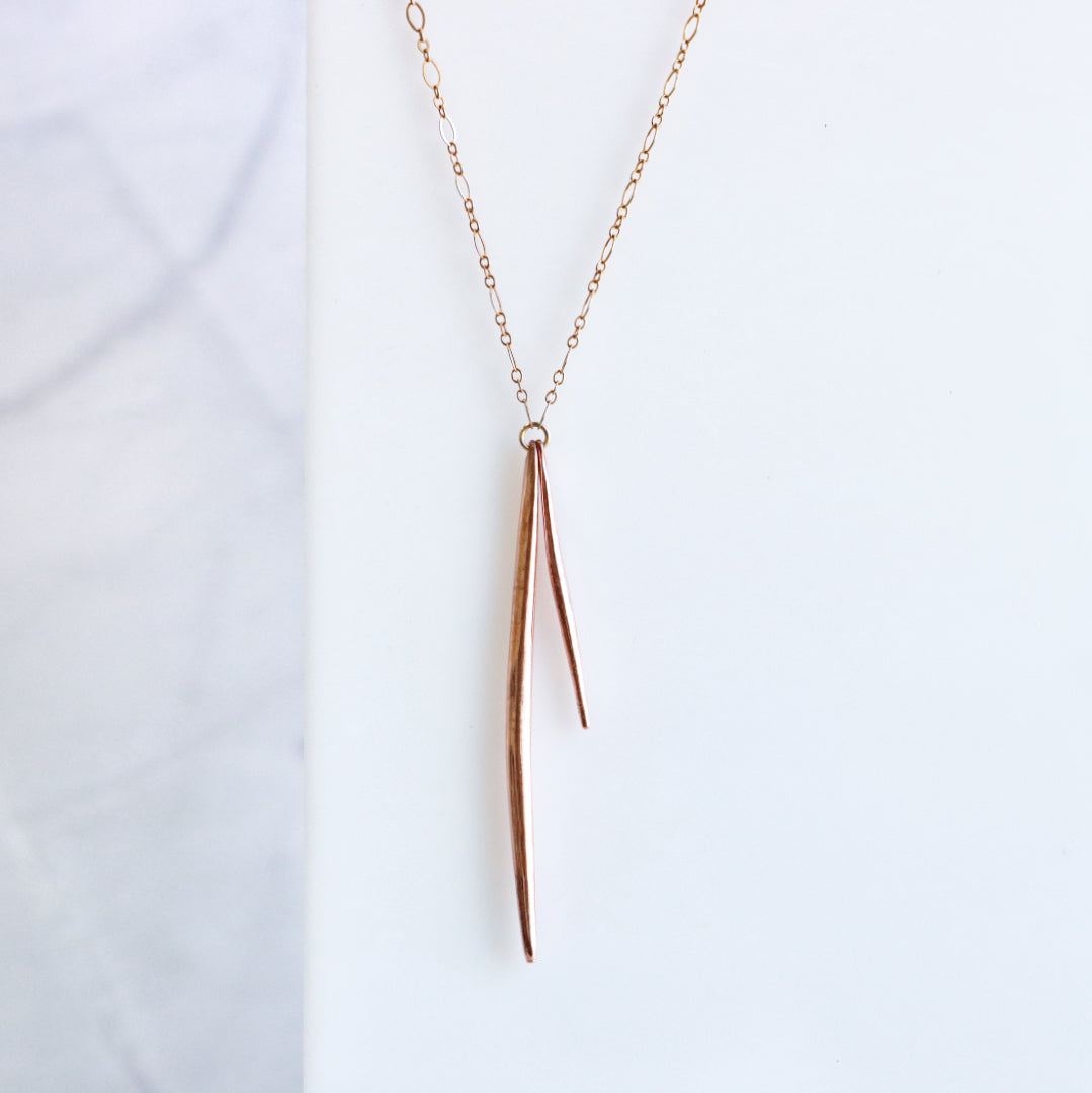 Double Thorn Necklace Gold