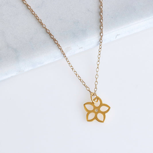 Vermeil Flower Necklace