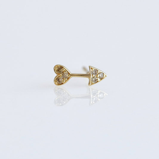 Heart Arrow Stud