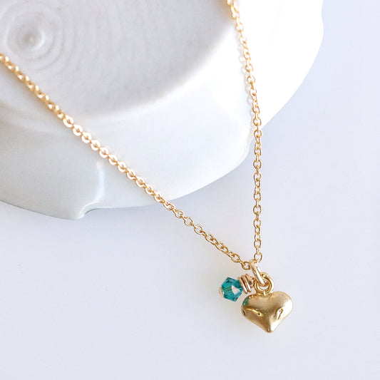Heart Necklace Gold