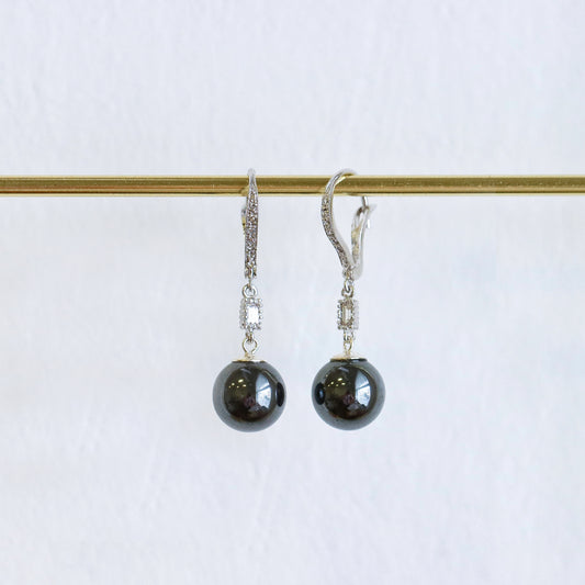 Hematite Drop Earrings