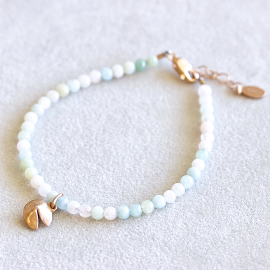 Quartz Fortune Cookie Rose Gold Bracelet
