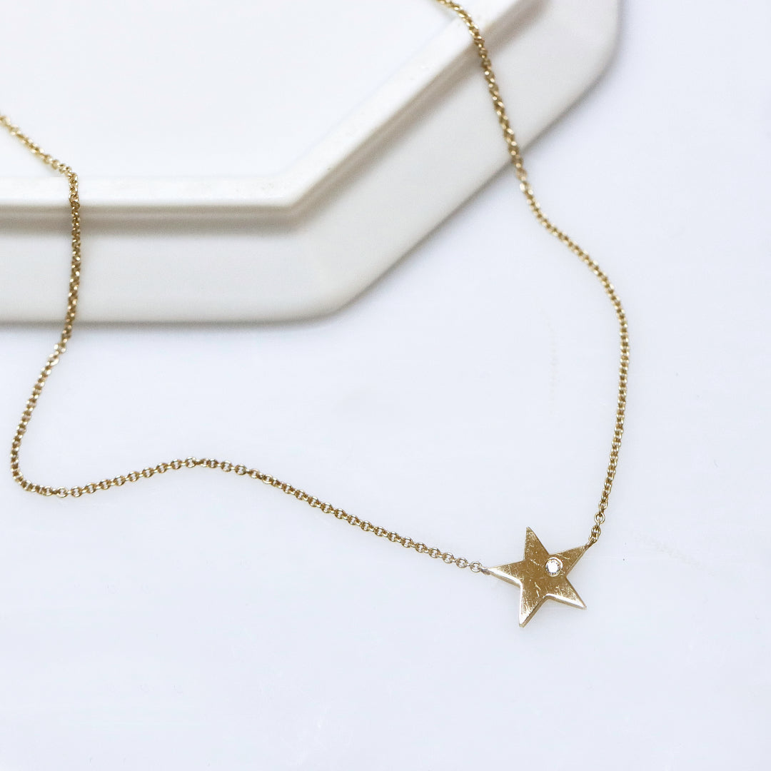 Star Diamond Gold Necklace