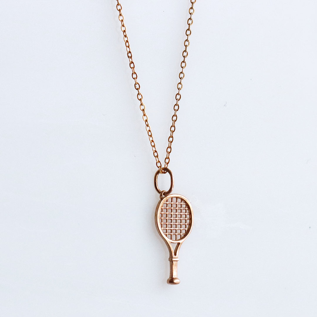 Tennis Racket Gold Necklace