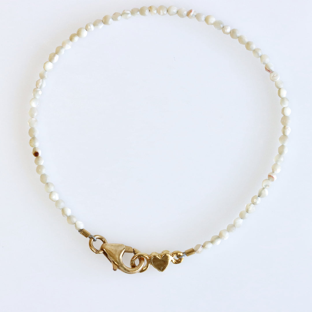 Pearl Heart Bracelet Gold