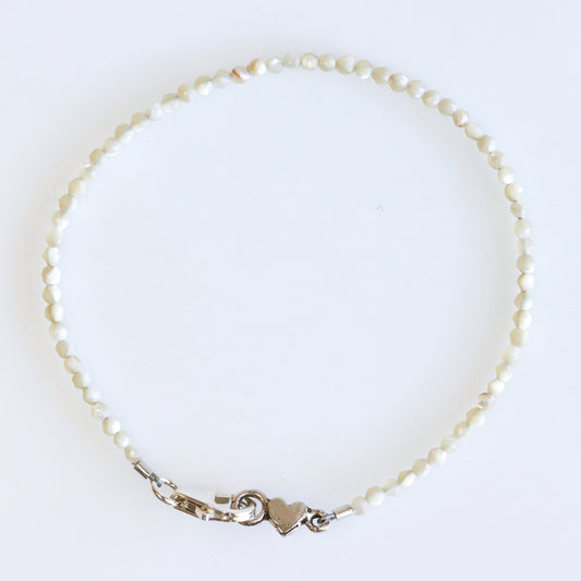 Pearl Heart Bracelet Silver