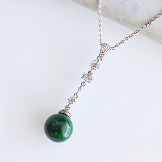 Malachite Romance Silver Necklace