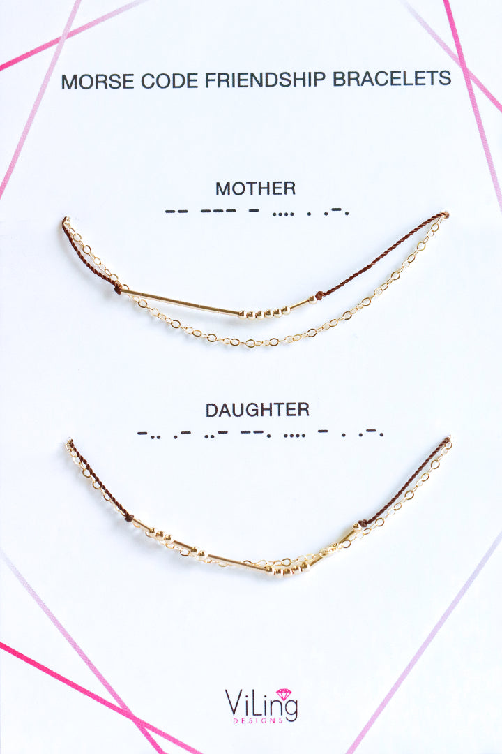 Mother Daughter Bracelet Set Gold