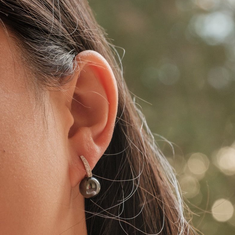 Hematite Romance Earrings