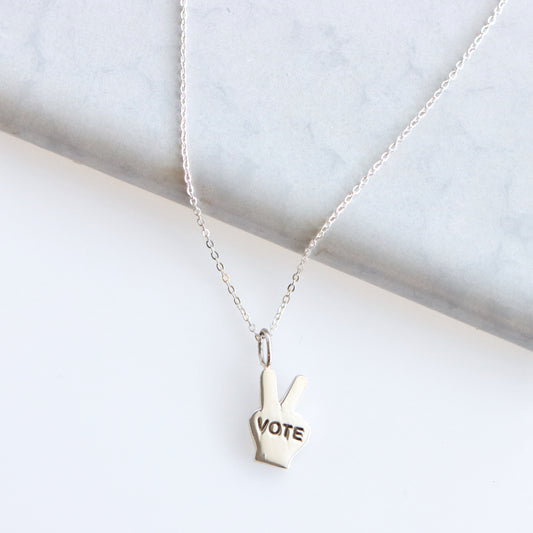 VOTE Necklace Silver